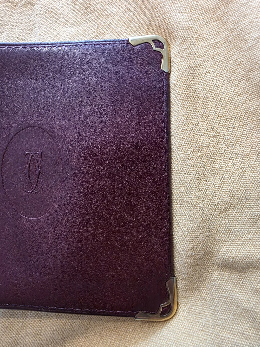 Cartier Paris Burgundy Leather Card Holder